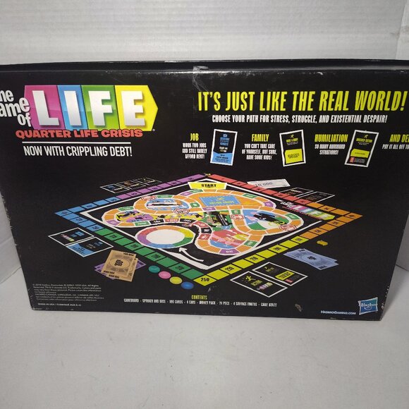 The Game of Life Quarter Life Crisis COMPLETE Hasbro Gaming 2018 Crippling Debt - Picture 6 of 7
